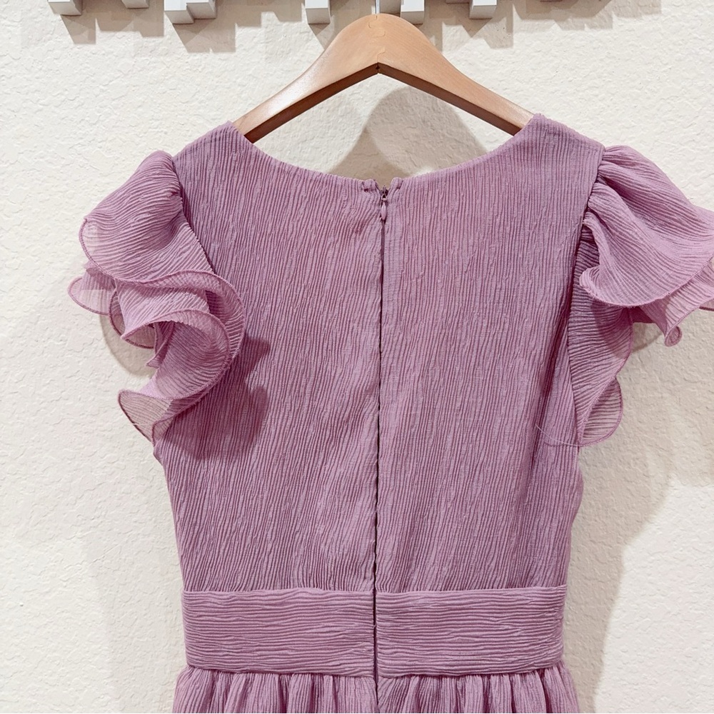 ASTR Emporia Purple Pleated Tiered Midi Dress Size Small NWT - Picture 9 of 10